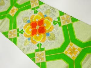 変わり蜀江に華紋模様織出し袋帯